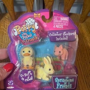 Springtime Friends Set- puppy in my pocket.